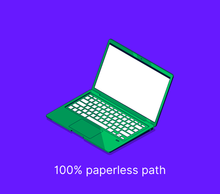 1 Laptop icon representing Jimble’s commitment to a fully paperless relocation workflow
